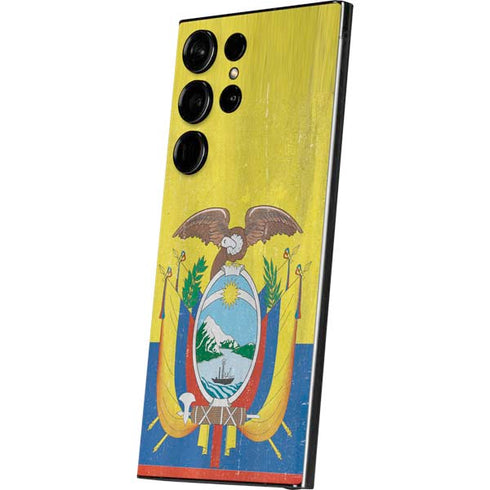Ecuador Flag Distressed Galaxy S25 Ultra Skin